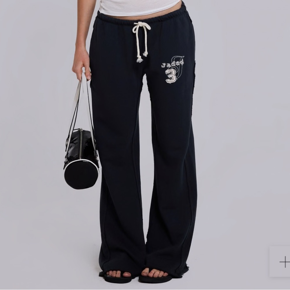 Jaded London Cleo Slouchy Bootcut Jogger in Black